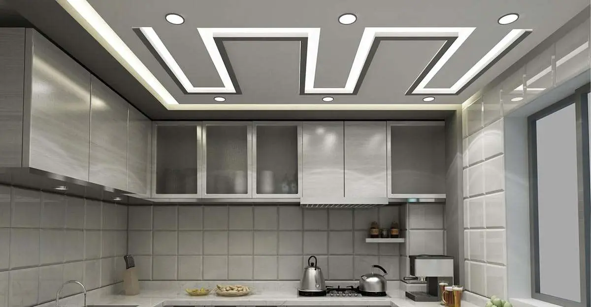 نورپردازی داخل سقف و نور هالوژن در آشپزخانه با سنسورهای حرکتی سه‌بعدی