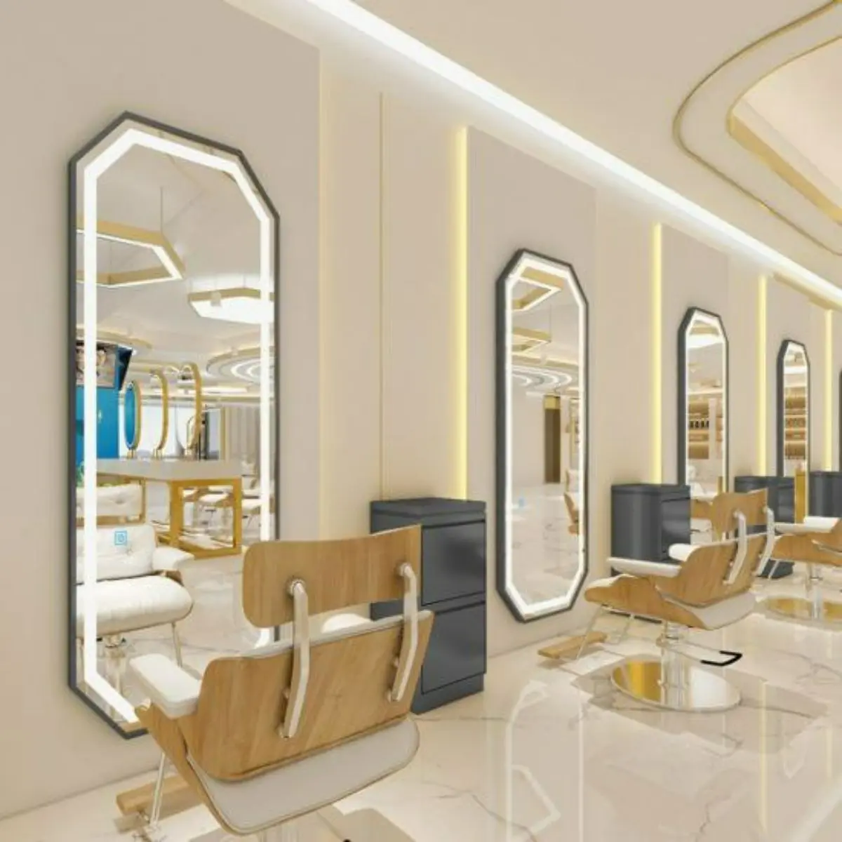 دکوراسیون آرایشگاه مردانه کوچک