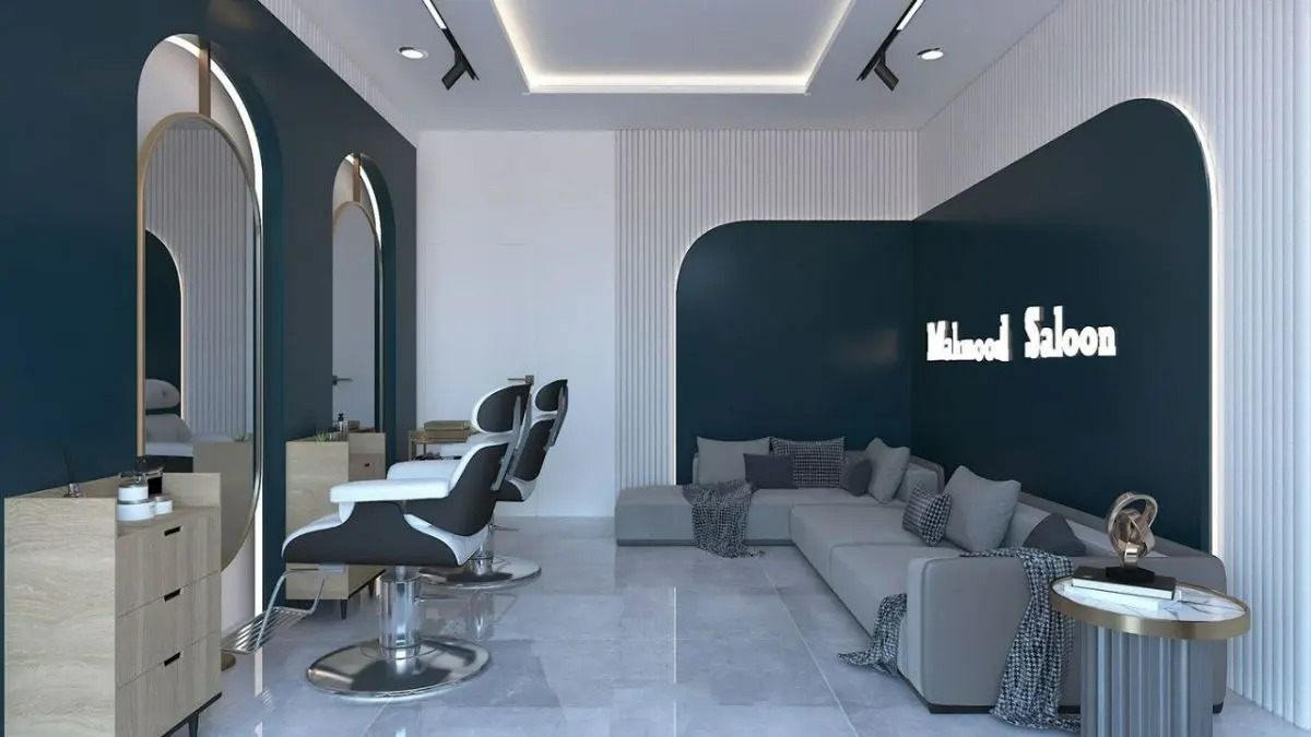 دکوراسیون آرایشگاه مردانه کوچک